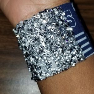 Dallas Cowboys Diamond Silver Magnet Bracelet